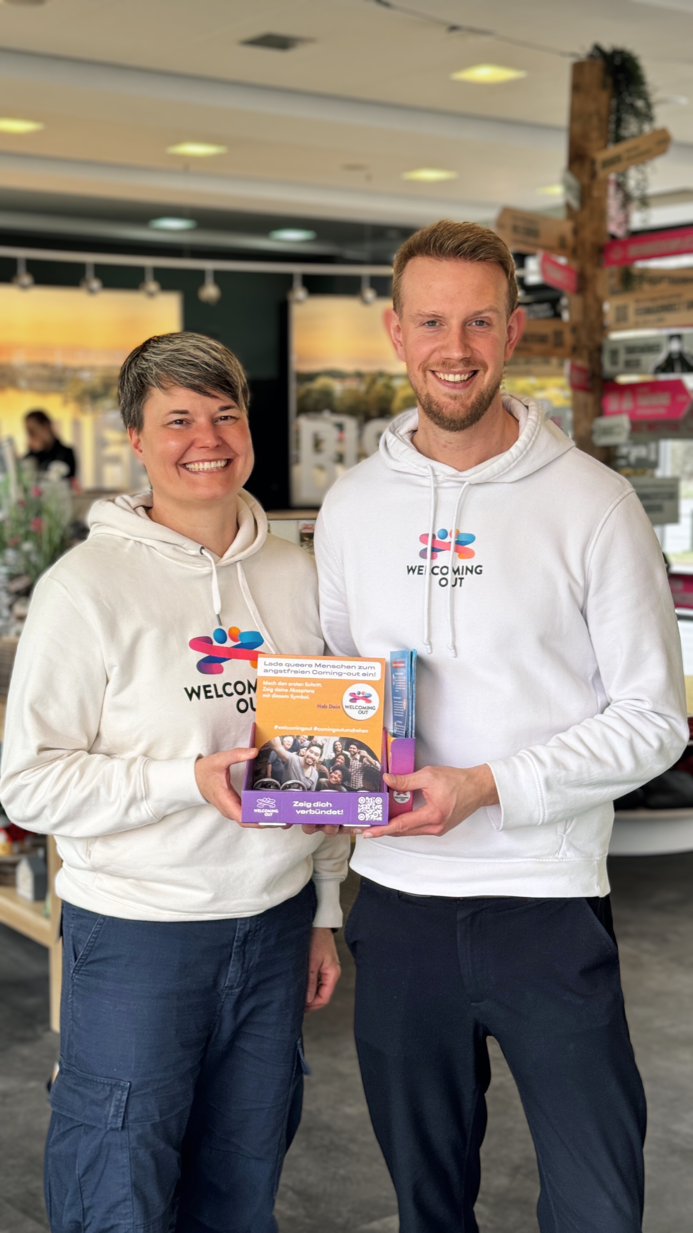 Welcoming out-Gründungsteam Vanessa Lamm und Markus Hoppe