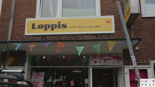 Das Eingangsschild vom Laden Loeppies